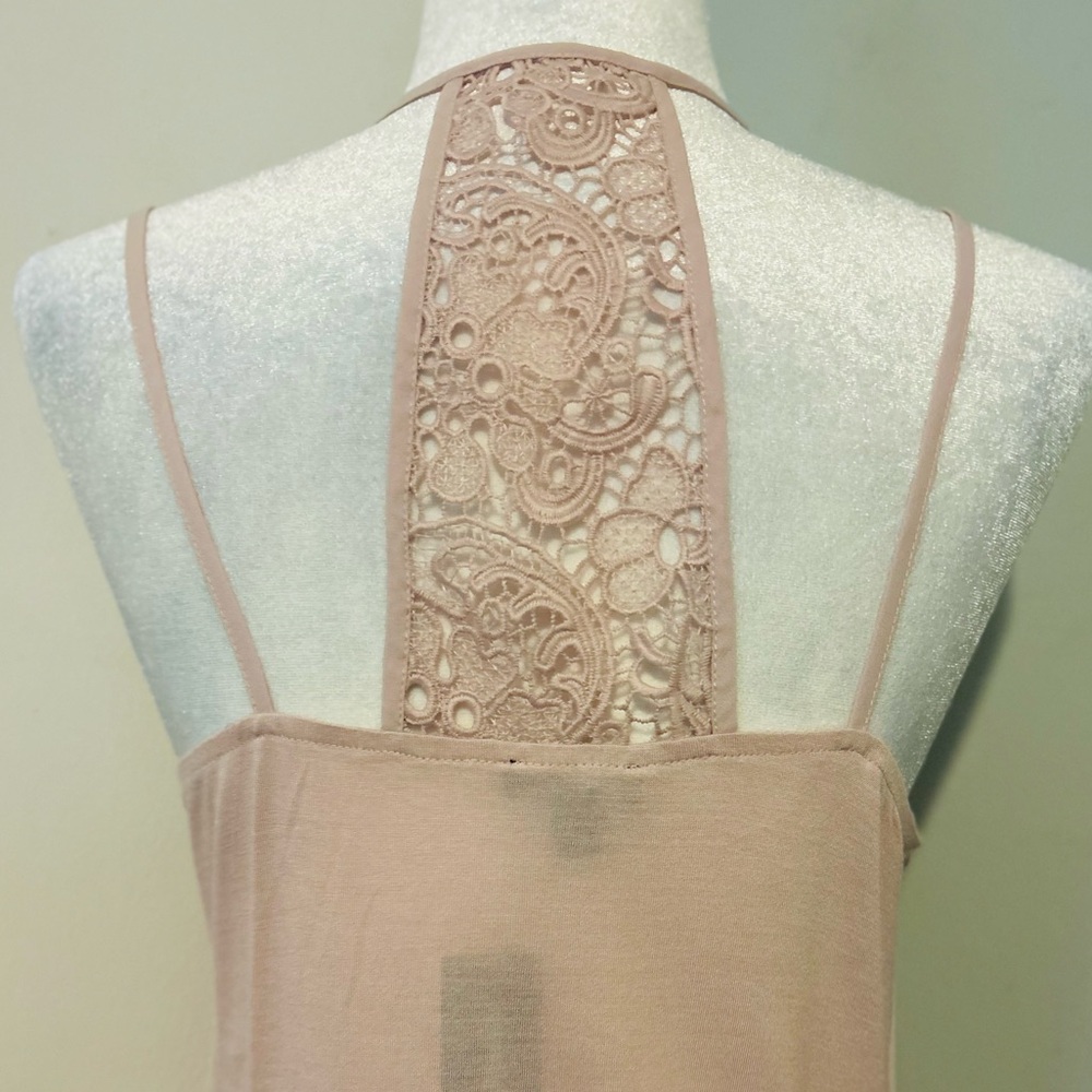 Express Pink Rose Pleated Camisole Tank Top, Size Medium - Picture 10 of 16